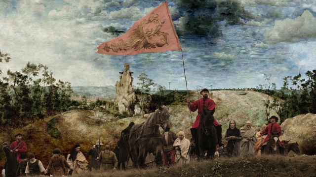 Фото - Мельница и крест: 640x360 / 85.36 Кб