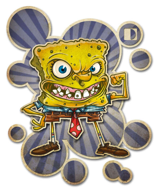 Фото - Губка Боб в 3D: 600x744 / 77.44 Кб