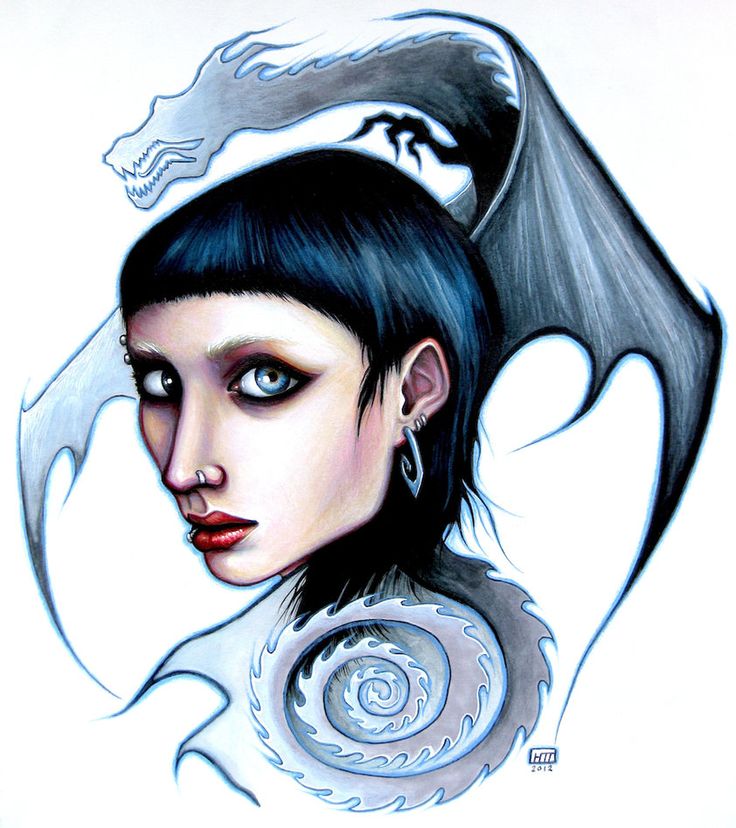 Фото - Девушка с татуировкой дракона: 736x828 / 88.85 Кб