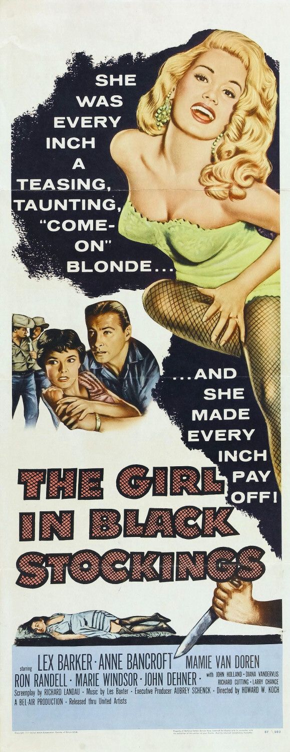 Постер - The Girl in Black Stockings: 579x1500 / 224 Кб