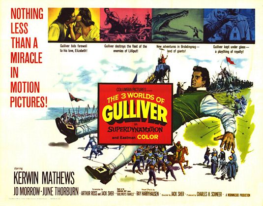 Постер - The 3 Worlds of Gulliver: 535x418 / 65 Кб