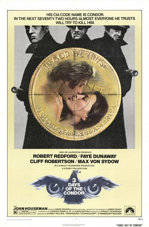 Постер - Три дня Кондора: 498x755 / 81 Кб