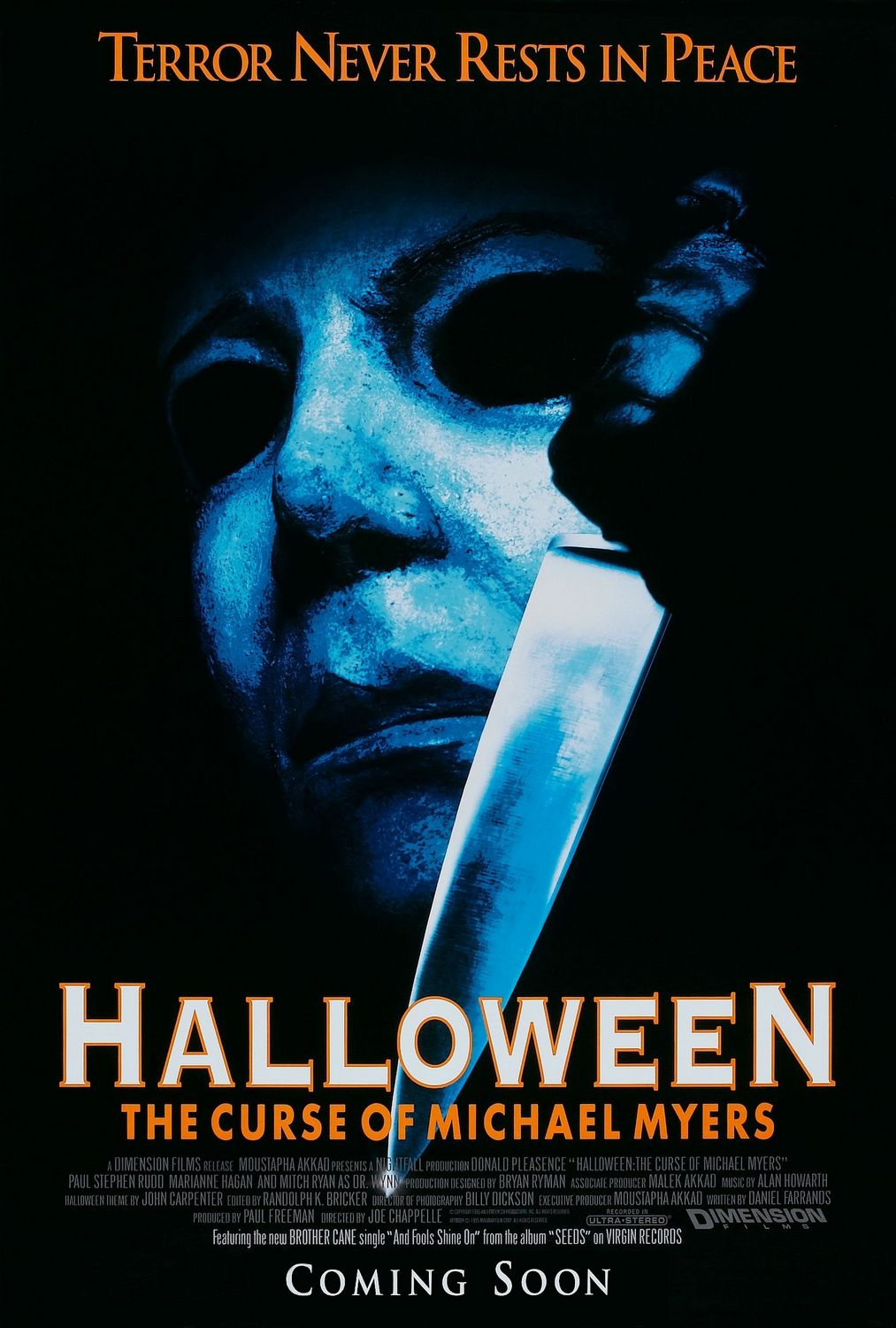 Постер - Хэллоуин 6: Проклятие Майкла Майерса: 1013x1500 / 174 Кб
