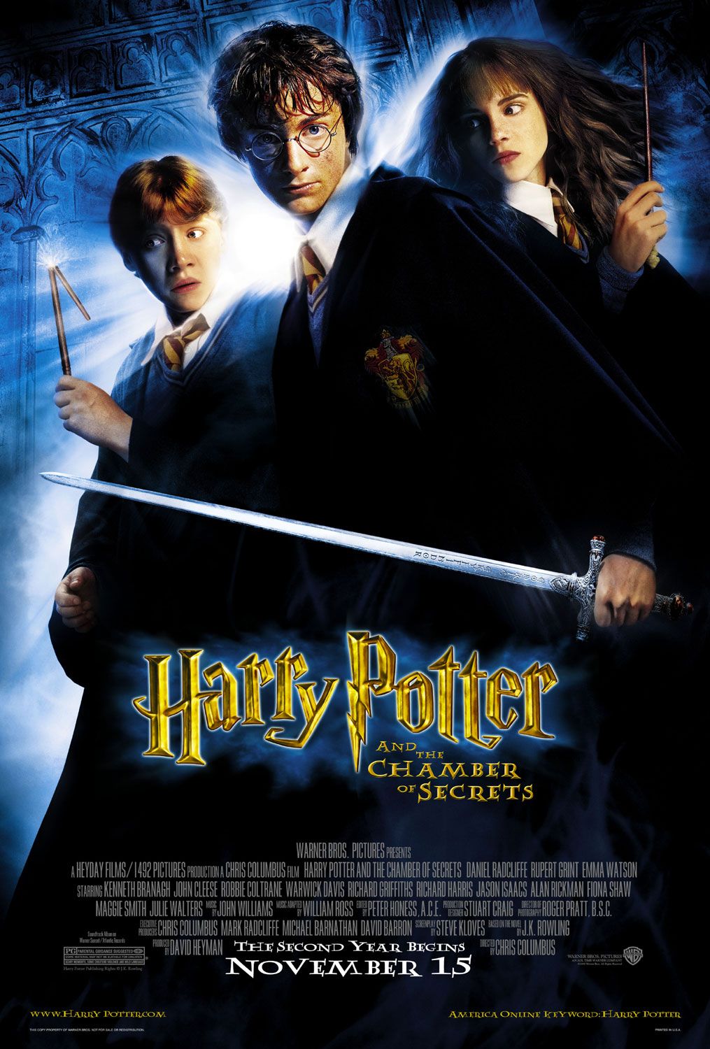 Постер - Гарри Поттер и Тайная комната: 1015x1500 / 225 Кб