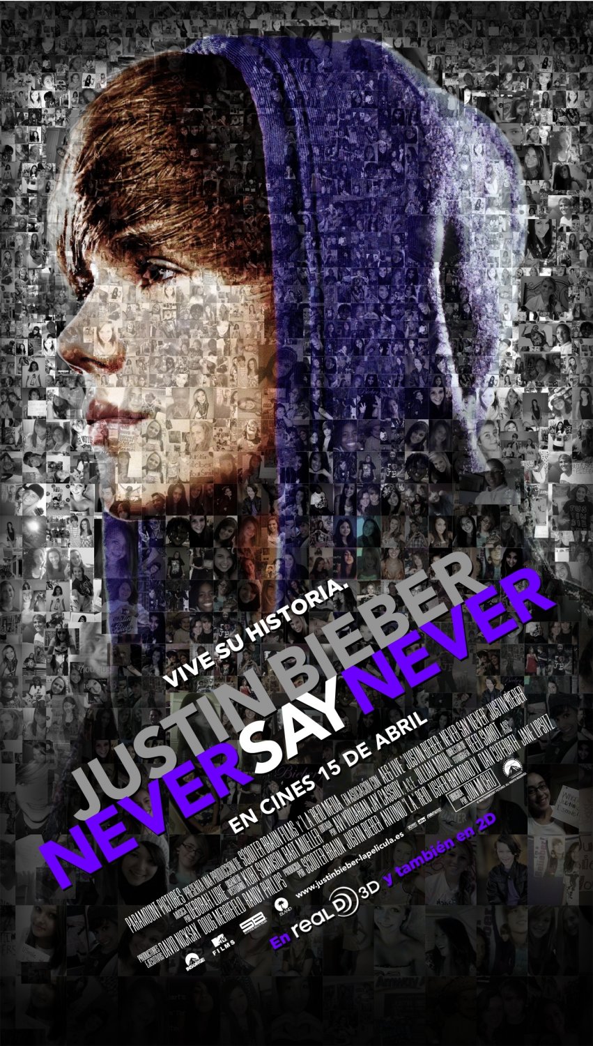 Постер - Justin Bieber: Never Say Never: 851x1500 / 368 Кб