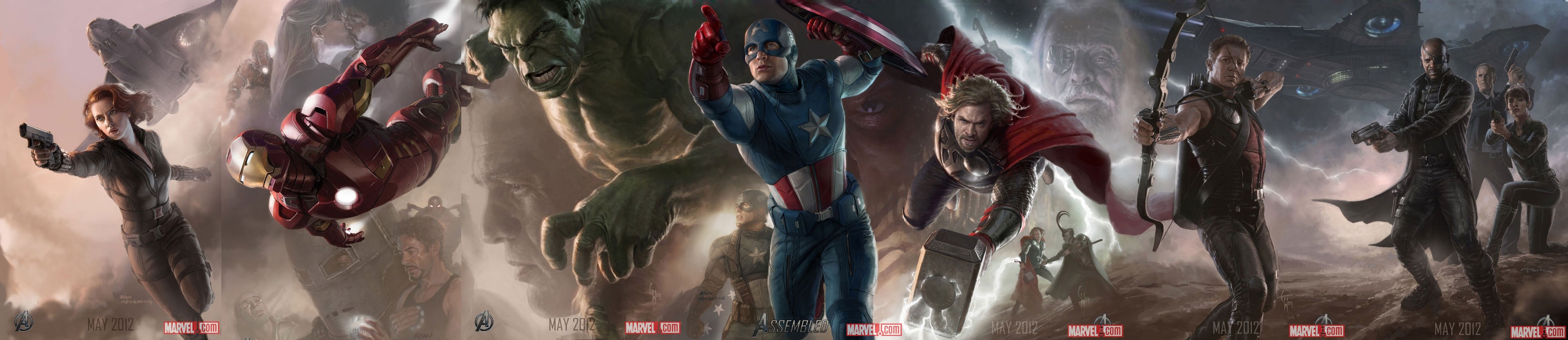 Постер - Мстители: 3896x846 / 1211.52 Кб