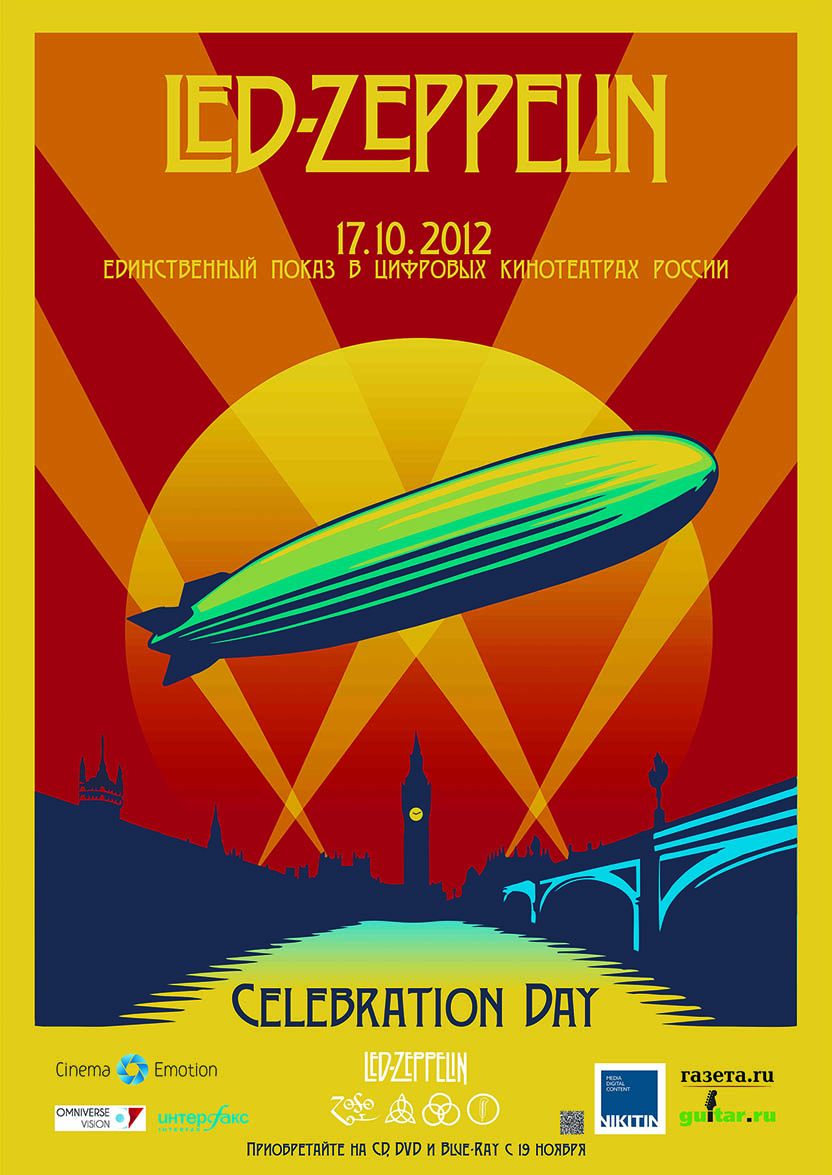 Постер - Led Zeppelin «Celebration Day»: 832x1175 / 777.42 Кб