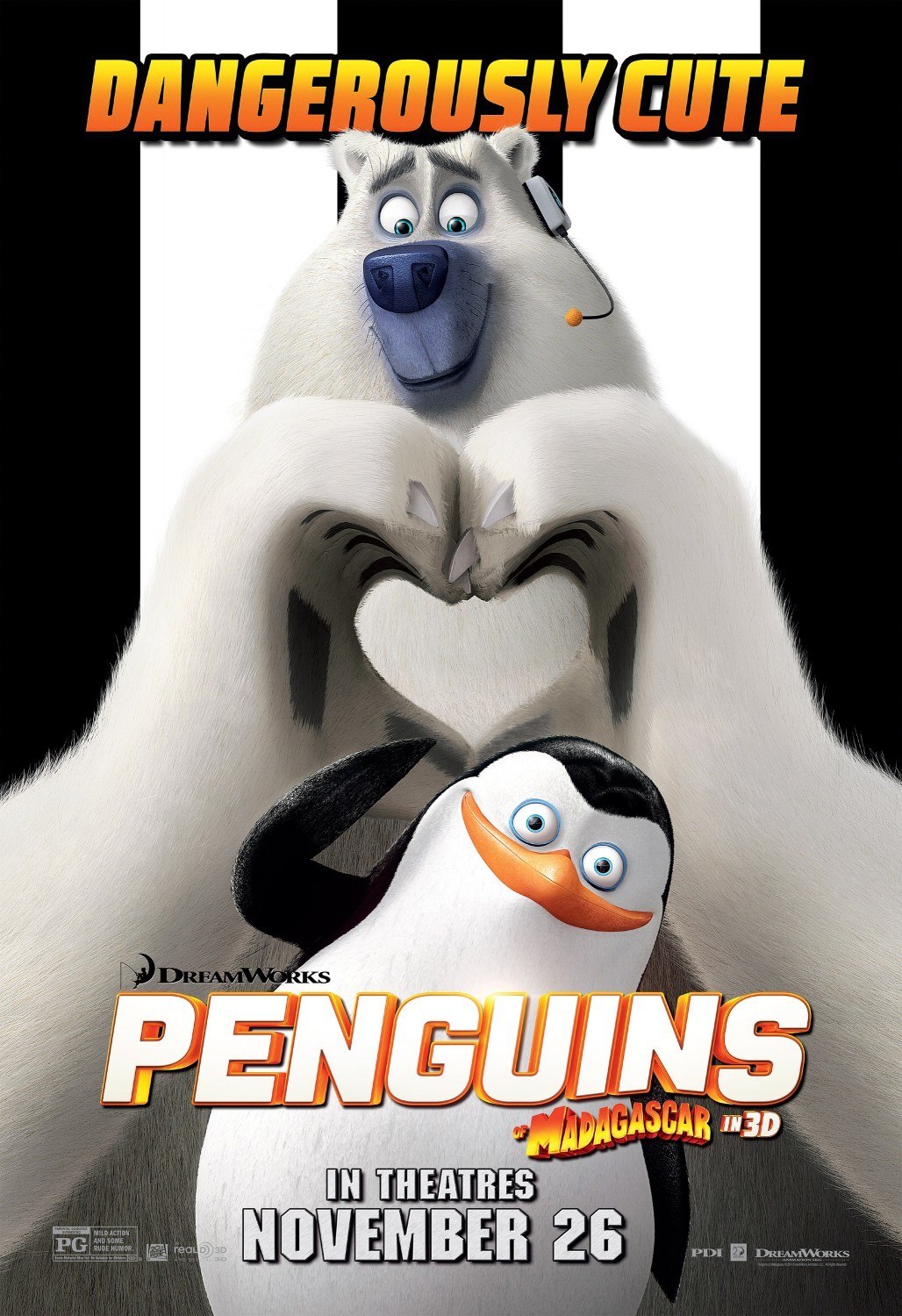 Постер - Пингвины Мадагаскара: 1028x1500 / 325.14 Кб