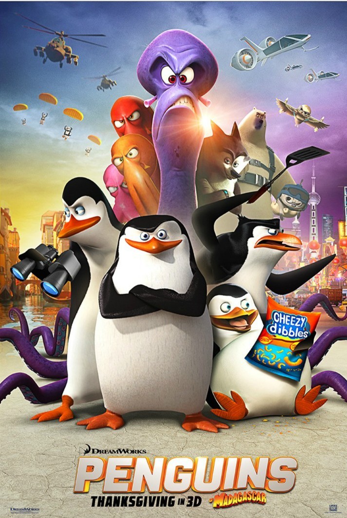 Постер - Пингвины Мадагаскара: 713x1064 / 221.36 Кб