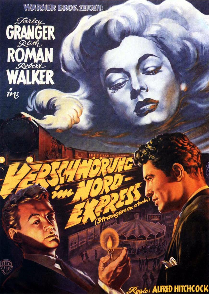 Постер - Незнакомцы в поезде: 870x1224 / 186.89 Кб