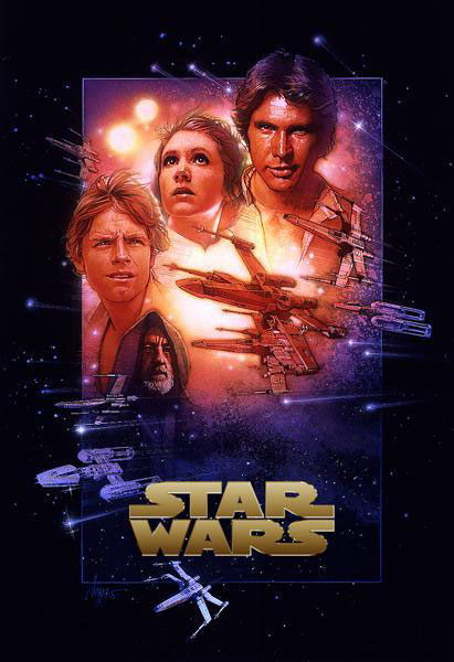 Постер - Звездные войны: Эпизод 4 - Новая надежда: 411x600 / 54.33 Кб
