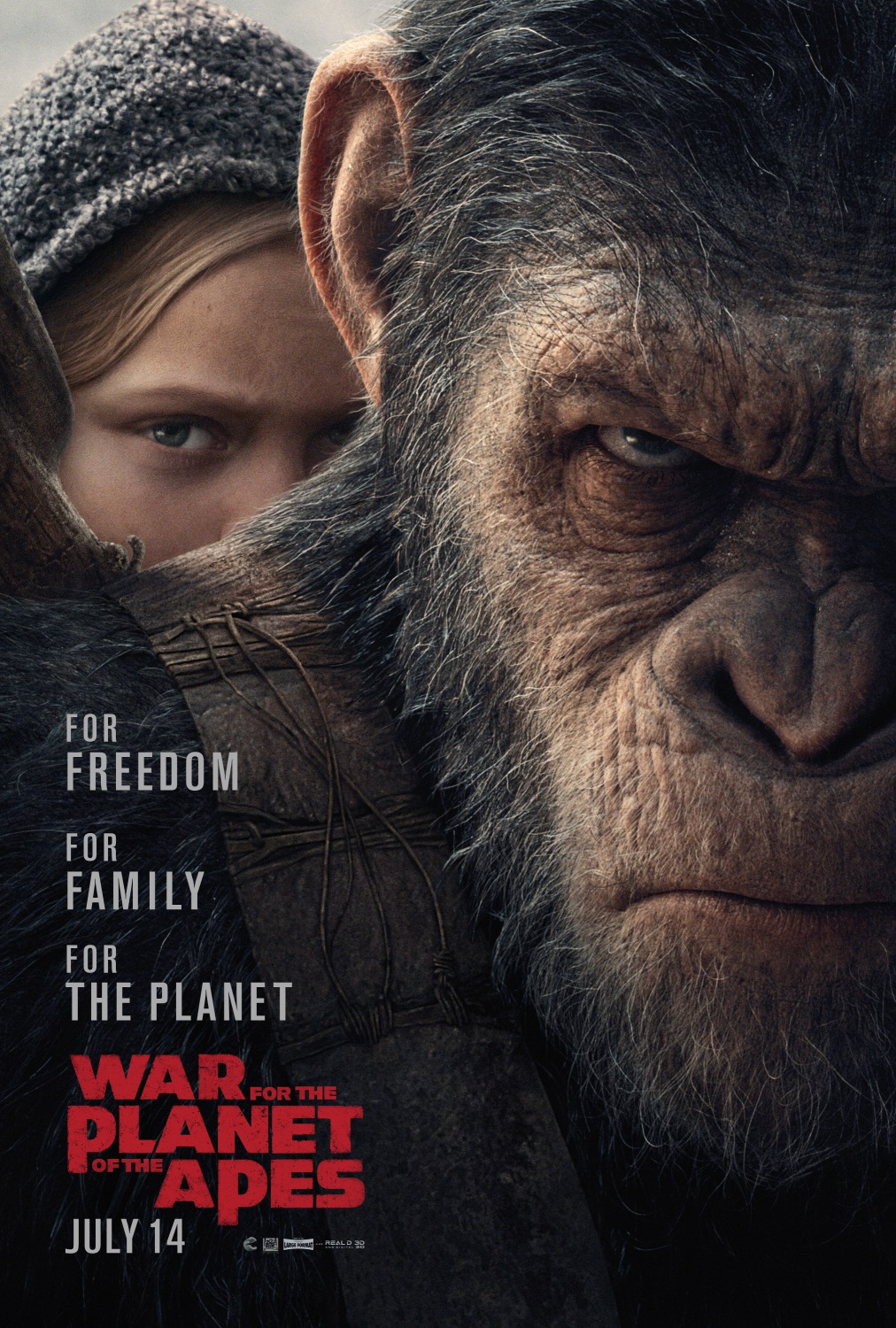 Постер - Планета обезьян: Война: 1012x1500 / 520.6 Кб