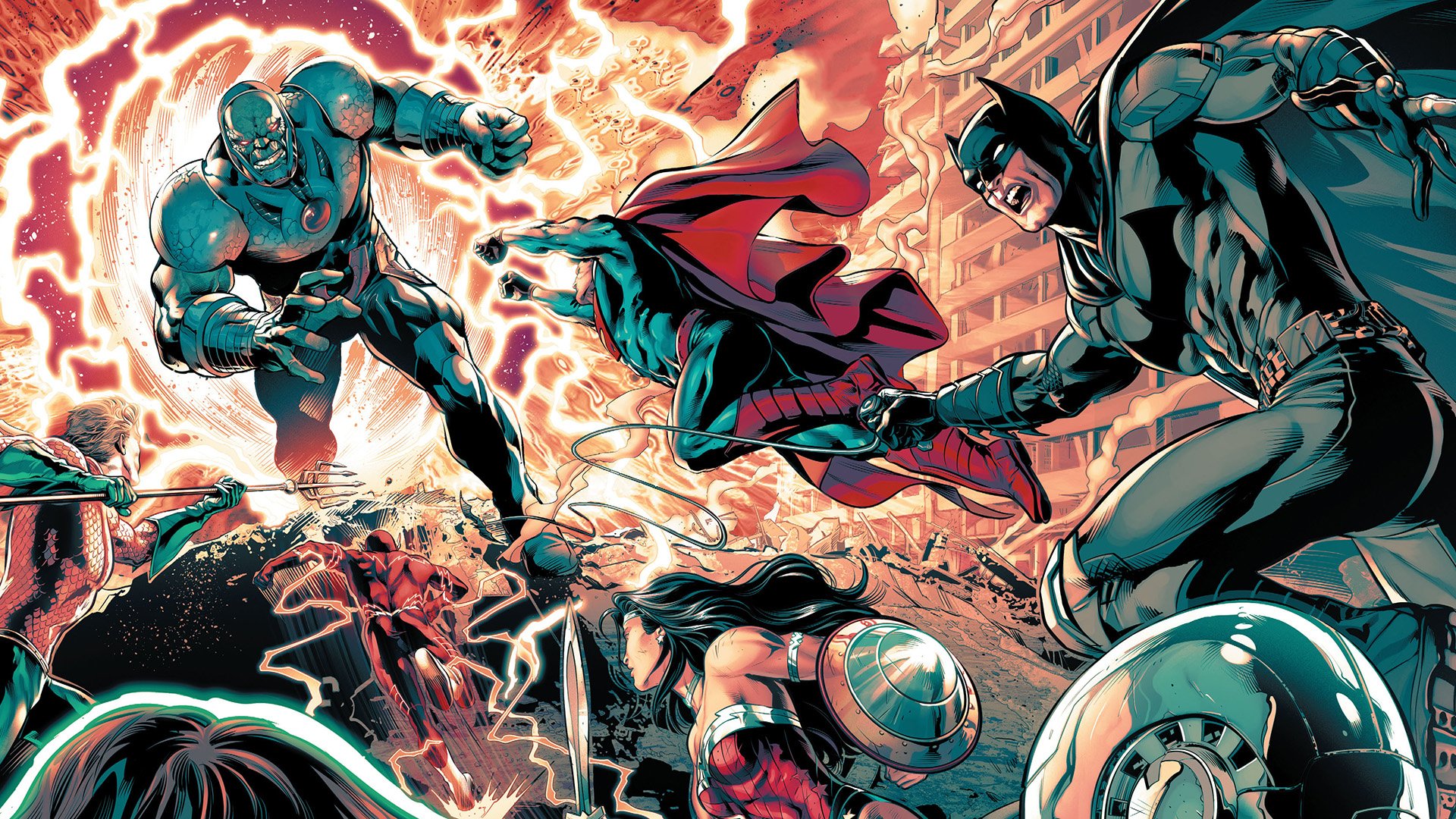Dc justice. Лига справедливости против Дарксайда. Дарксайд против Лиги справедливости. Бэтмен против Дарксайда. Бэтмен Супермен против Дарксайда.