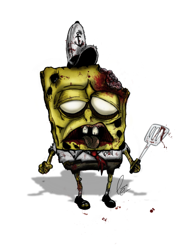 Spongebob horror. Губка Боб квадратные штаны зомби апокалипсис. Губка Боб зомбоапкалипсис.