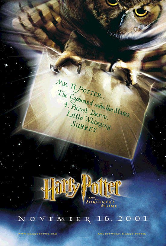 Постер - Гарри Поттер и философский камень: 550x815 / 97.48 Кб