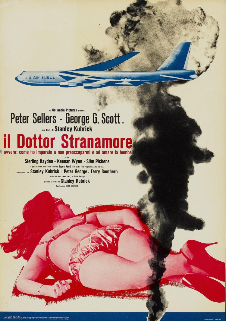 Постер - Доктор Стрейнджлав, или Как я научился не волноваться и полюбил атомную бомбу: 750x1065 / 250.94 Кб